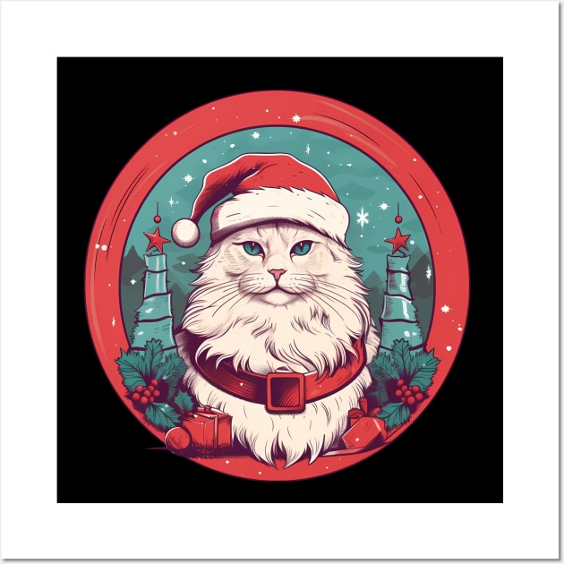 Manx Cat Xmas, Love Cats Wall Art by dukito